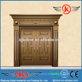 JK-C9026 puerta doble puerta de diseño / puerta de cobre de la casa / puerta de la villa exterior